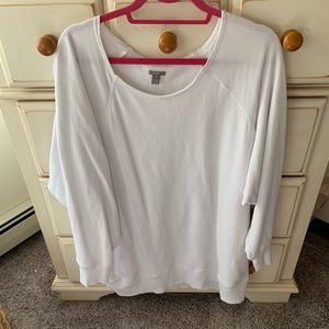 White Aerie over sized crew neck